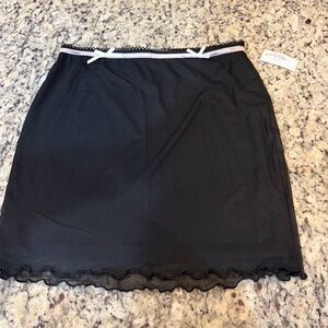 Tilly's Black Mini Skirt with Lace Detail